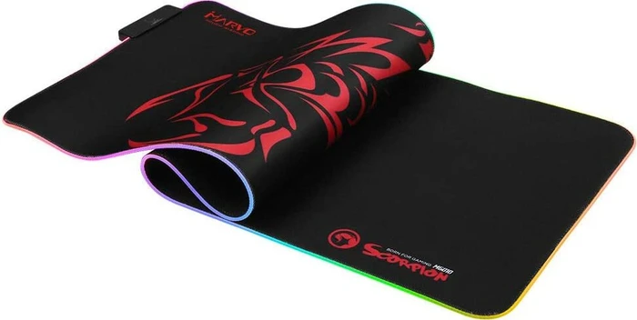 Marvo Scorpion MG010 RGB Gaming Mousepad XL schwarz/rot