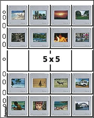 Hama 20 gerahmte Dias 5x5cm Dia-Hüllen, 25 Stück