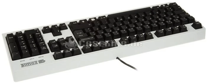 BenQ Zowie Celeritas Pro Gaming Keyboard &, schwarz/weiß, MX RED, PS/2 & USB, DE
