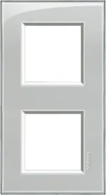 Bticino Livinglight Abdeckrahmen 2-fach, eisgrau