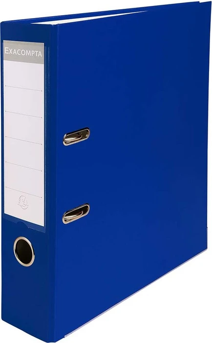 Exacompta Ordner 2-Ring Polypropylen, 80mm, A4, blau, 20er-Pack (918407B#20)