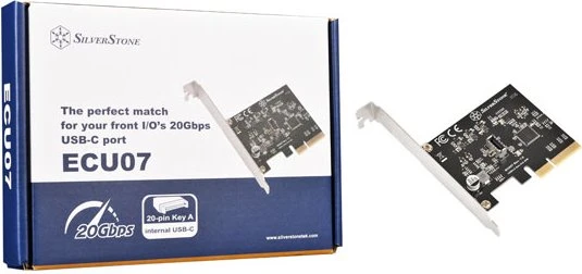SilverStone ECU07, 1x USB-C 3.2 Key-A Header, PCIe 3.0 x4
