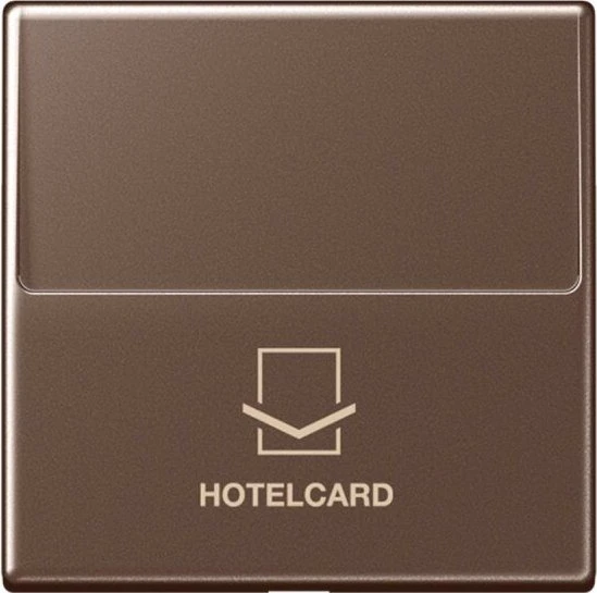 Jung Serie A Hotelcard-Schalter ohne Taster-Einsatz, mokka