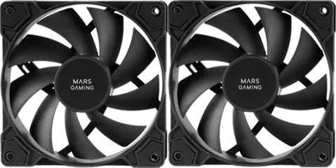 Mars Gaming MF-PWMX2 PWM Fan Kit, schwarz, 120mm, 2er-Pack