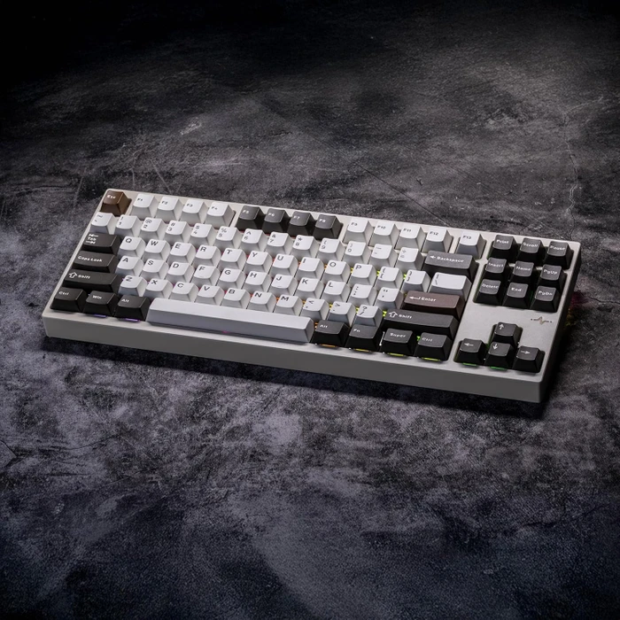 Wobkey Crush 80 Reboot Pro, White, LEDs RGB, Kailh Cocoa, USB/Bluetooth, US