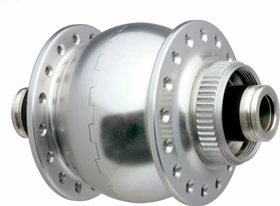 SON 28 12 disc Centerlock 32 Loch Nabendynamo silber eloxiert