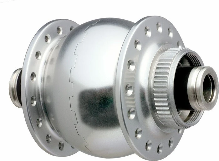 SON 28 12 disc Centerlock 32 Loch Nabendynamo silber eloxiert