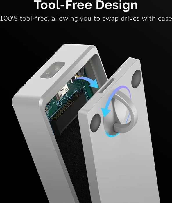 Sabrent Thunderbolt 3 to M.2 NVMe SSD Tool-Free Enclosure, Thunderbolt 3 / USB-C 3.1