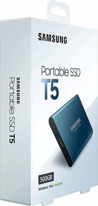 Samsung Portable SSD T5, blau, 500GB, USB-C 3.1