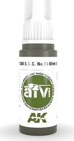 AK-Interactive 3rd Gen Acrylic Colors AFV Series SCC no.15 olive drab, 17ml