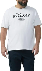 s.Oliver Logo-Print Big T-Shirt kurzarm weiß (Herren)