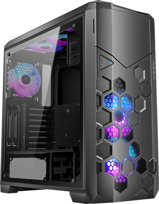 AZZA Storm 6000-ARGB, schwarz, Glasfenster