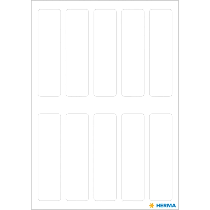 Herma Vielzwecketiketten, 13x50mm, weiß, 7 Blatt (70 Etiketten)