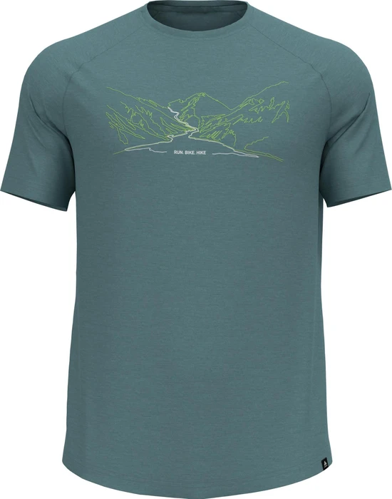Odlo Ascent Performance Wool 130 Funktionsshirt kurzarm arctic melange (Herren)