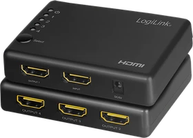 LogiLink HDMI-Splitter 1x4-Port 4K/30Hz schlank