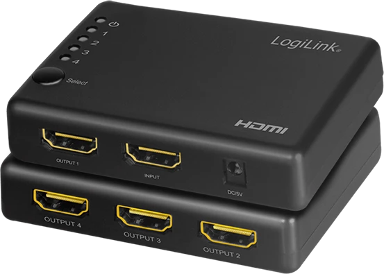 LogiLink HDMI-Splitter 1x4-Port 4K/30Hz schlank