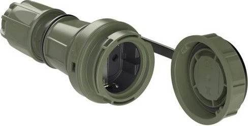 PCE Schutzkontaktkupplung nat mit Deckelband IP66/68