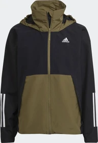 adidas BSC 3-Stripes Rain.RDY Funktionsjacke black/focus olive (Herren)