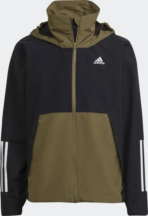 adidas BSC 3-Stripes Rain.RDY Funktionsjacke black/focus olive (Herren)