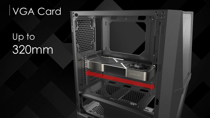 Raijintek Silenos MS, schwarz, Glasfenster