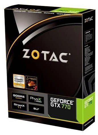 Zotac GeForce GTX 770 Triple-Fan, 2GB GDDR5, 2x DVI, HDMI, DP