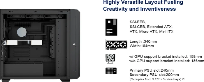 SilverStone Case Storage CS383, schwarz