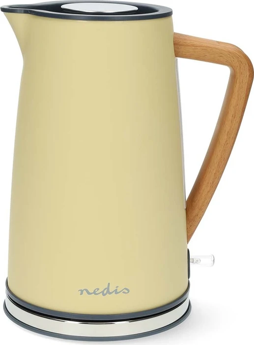 Nedis KAWK510EYW Wasserkocher mit Holzgriff