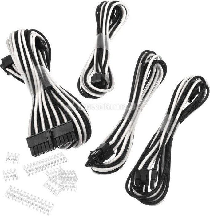 Phanteks Verlängerungskabel Kit für Netzteile, schwarz/weiß, 500mm