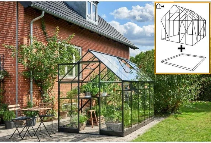 Halls Qube 610 SG 3mm Gewächshaus schwarz