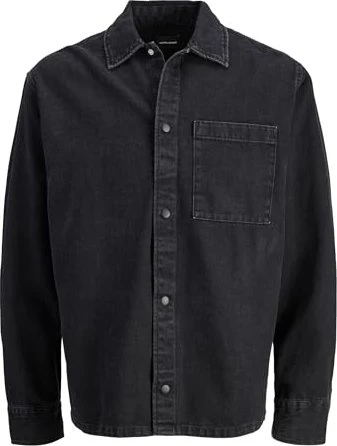 Jack & Jones Wide Fit Hemd langarm black denim (Herren)