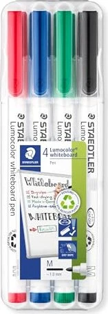 Staedtler Lumocolor Whiteboardmarker 301 sortiert, 4er-Set