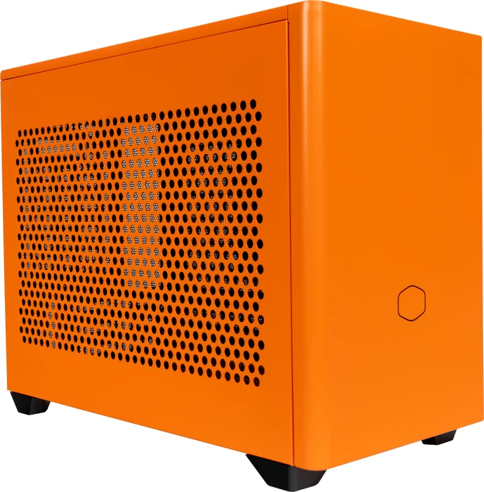 Cooler Master MasterBox NR200P Color Edition Sunset Orange, Glasfenster, Mini-ITX