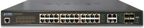 Planet GS-4210 Rackmount Gigabit Managed Switch, 24x RJ-45, 4x RJ-45/SFP, 440W PoE+