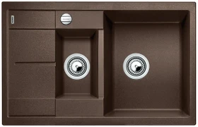 Blanco Metra 6 S Compact Einbau Becken reversibel mit Ablauffernbedienung cafe