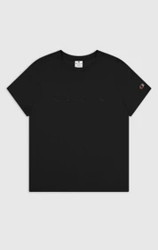 Champion Logo Tonal T-Shirt kurzarm schwarz (Damen)