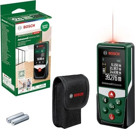 Bosch DIY UniversalDistance 50C Batterie-Laser-Entfernungsmesser inkl. Tasche