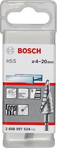 Bosch DIY HSS Stufenbohrer, 4-20x70.5mm, 1 Stück