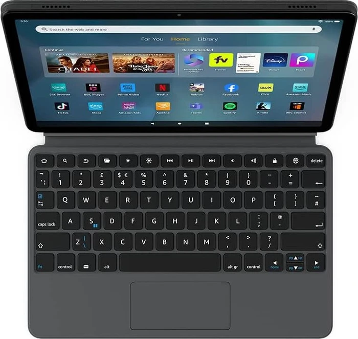 Amazon Tastaturhülle für Amazon Fire Max 11 (2023), schwarz, UK