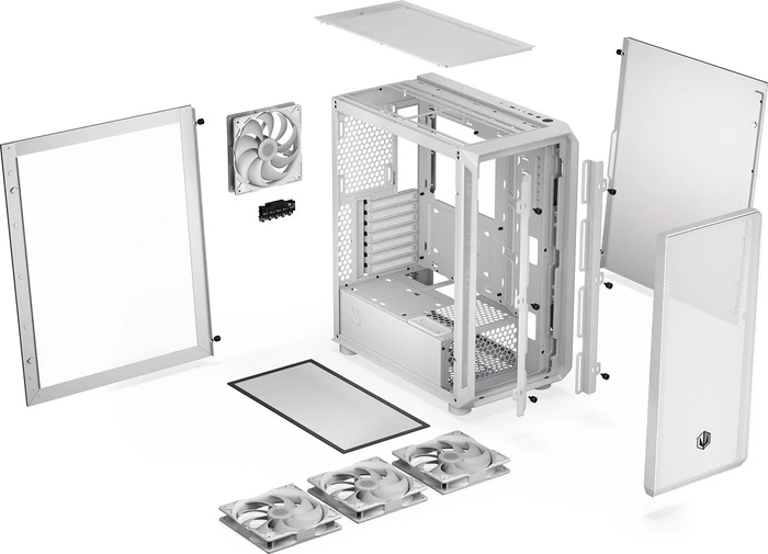 Endorfy Arx 500 White ARGB, Glasfenster