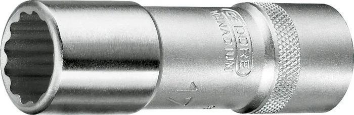 Gedore D 19 L 17 Außenzwölfkant Steckschlüssel 1/2", 17x77mm
