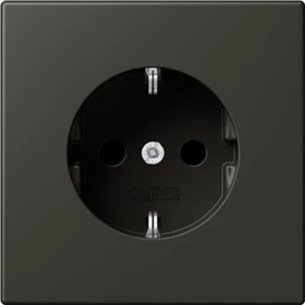 Jung SCHUKO-Steckdose, 16 A 250 V ~, Schraubklemmen, Duroplast lackiert, Serie LS, ombre naturelle 59