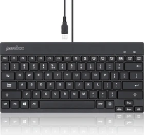 Perixx Periboard-326 Mini, LEDs weiß, schwarz, USB, US (11607)