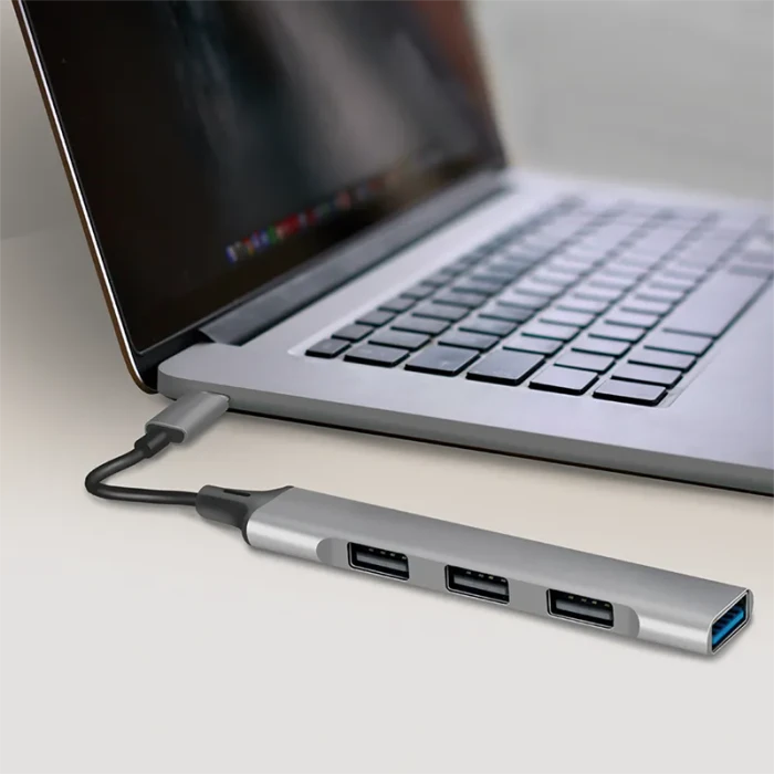LogiLink 4-Port Slim-Hub, 1x USB-A 3.0/3x USB-A 2.0, USB-C 3.0 [Stecker]