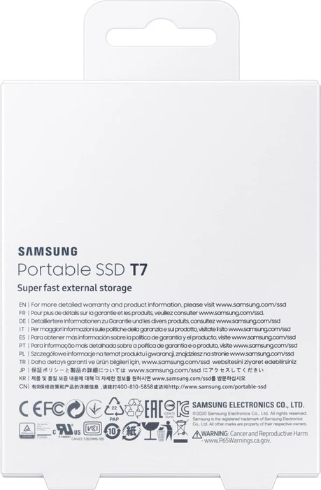 Samsung Portable SSD T7, grau, 1TB, USB-C 3.1