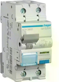 Hager Fehlerstrom-Leitungsschutzschalter 1P+N 10kA C-10A 30mA Typ A