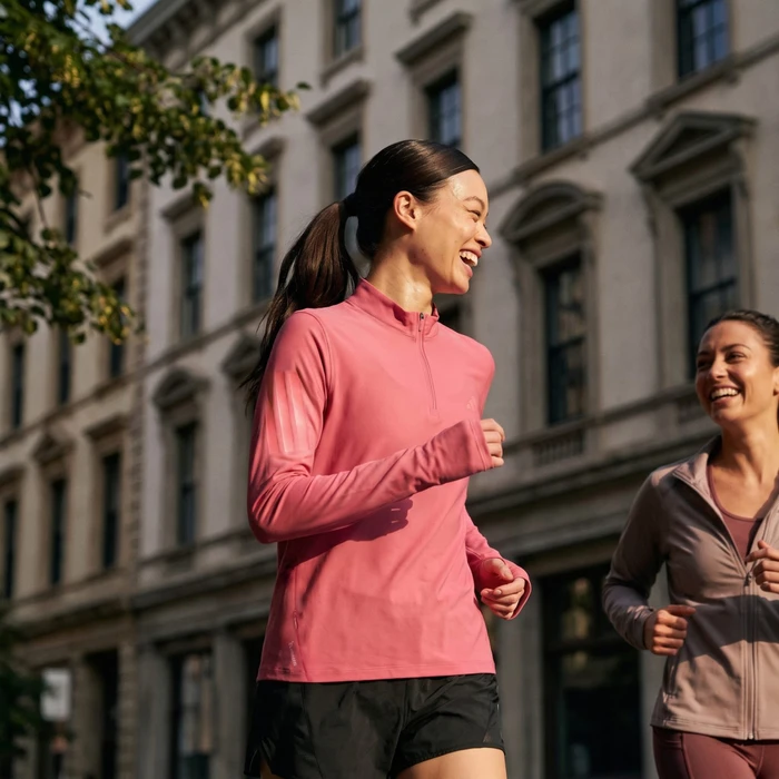 adidas Adi365 Iconic Running Half Zip Laufshirt langarm dual magenta (Damen)