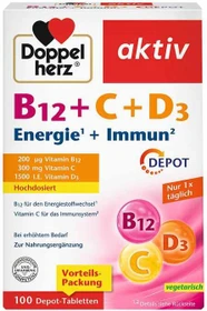 Doppelherz aktiv B12 + C + D3 Depot Tabletten, 100 Stück