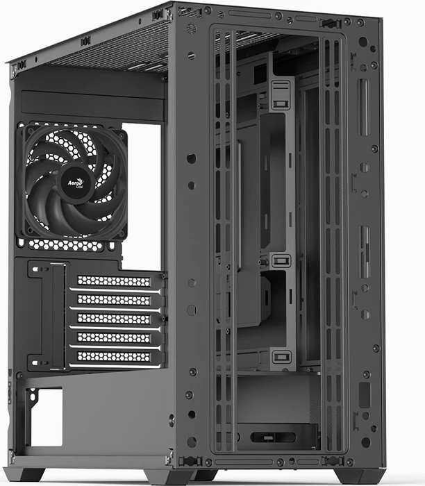 AeroCool D301A Black, inkl. 4x Lüfter, Lüfter LED ARGB, Glasfenster