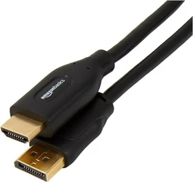 AmazonBasics Displayport [Stecker] auf HDMI [Stecker], Adapterkabel, unidirektional, schwarz,1.8m (ADHDTV25001 / B015OW3M1W)