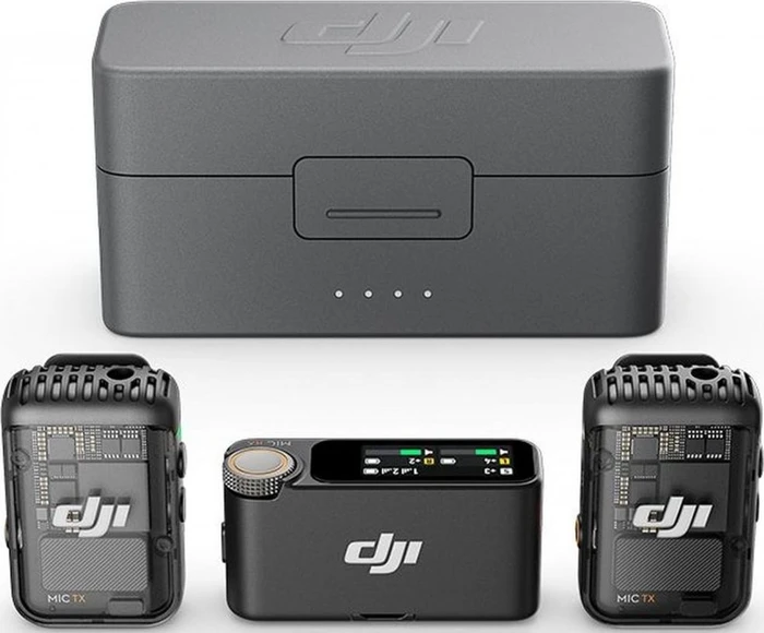 DJI Mic 2, 2 Sender + 1 Empfänger + Ladeschale, Shadow Black